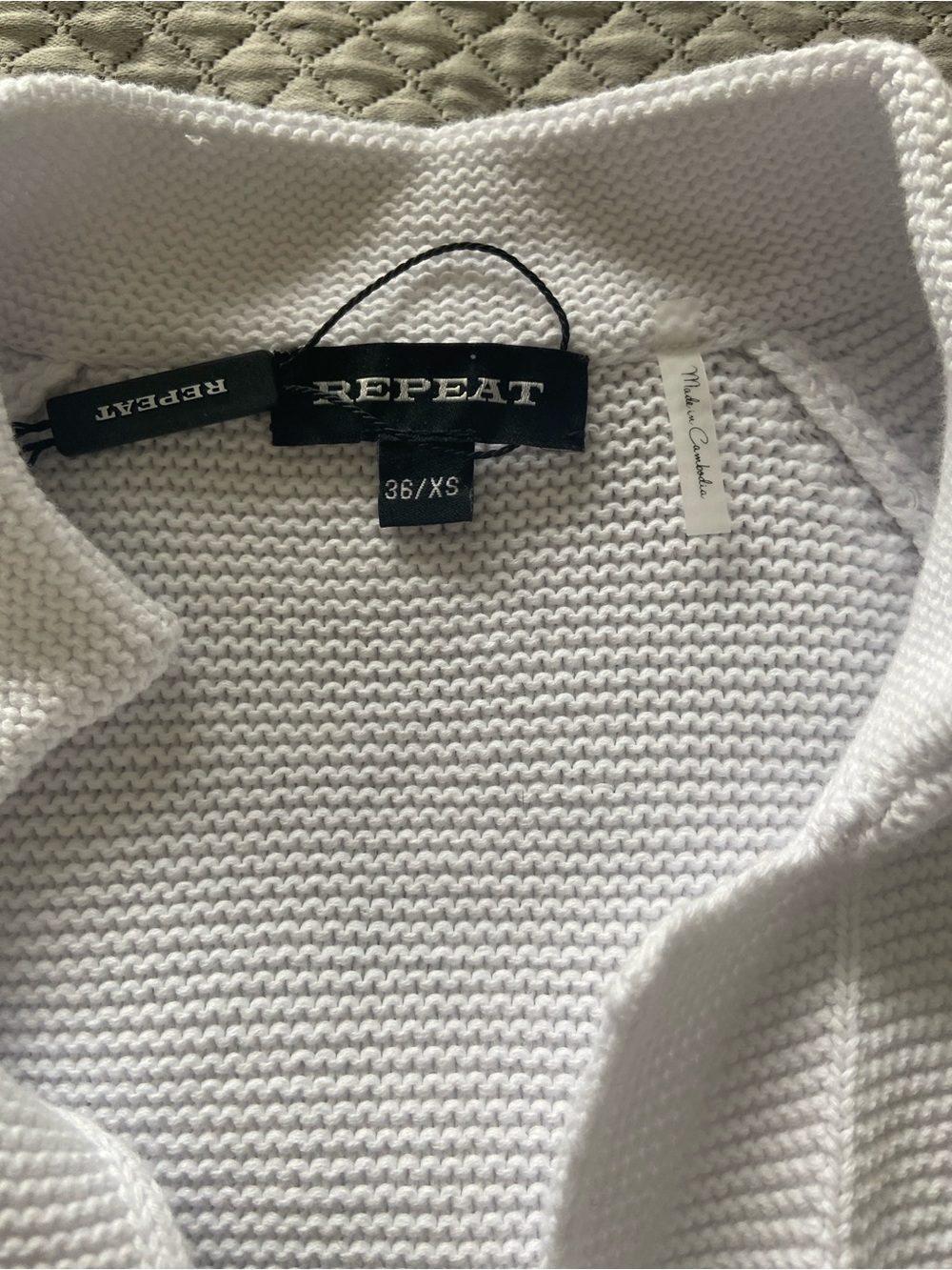 Repeat White Knit Single-Button Jacket - Picture 2 of 3